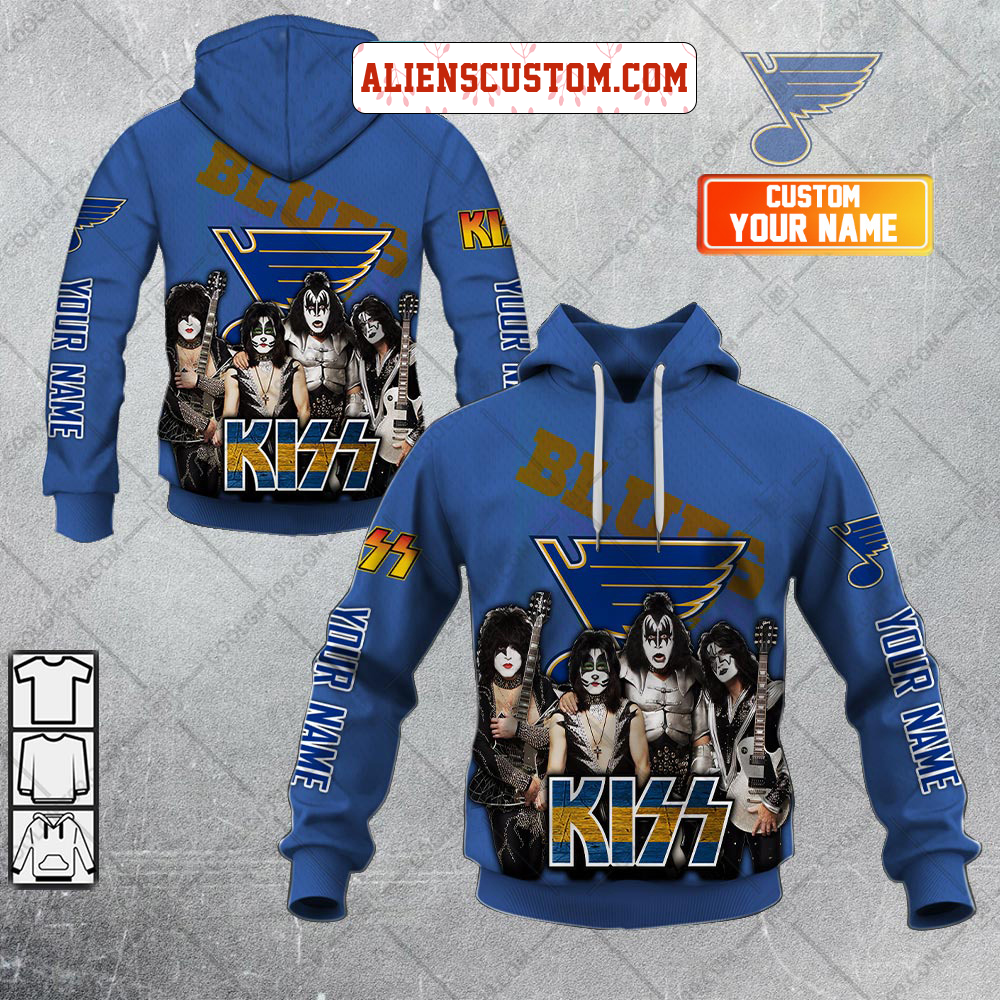 NHL New York Rangers Personalized Collab With Kiss Band Hoodie T Shirt