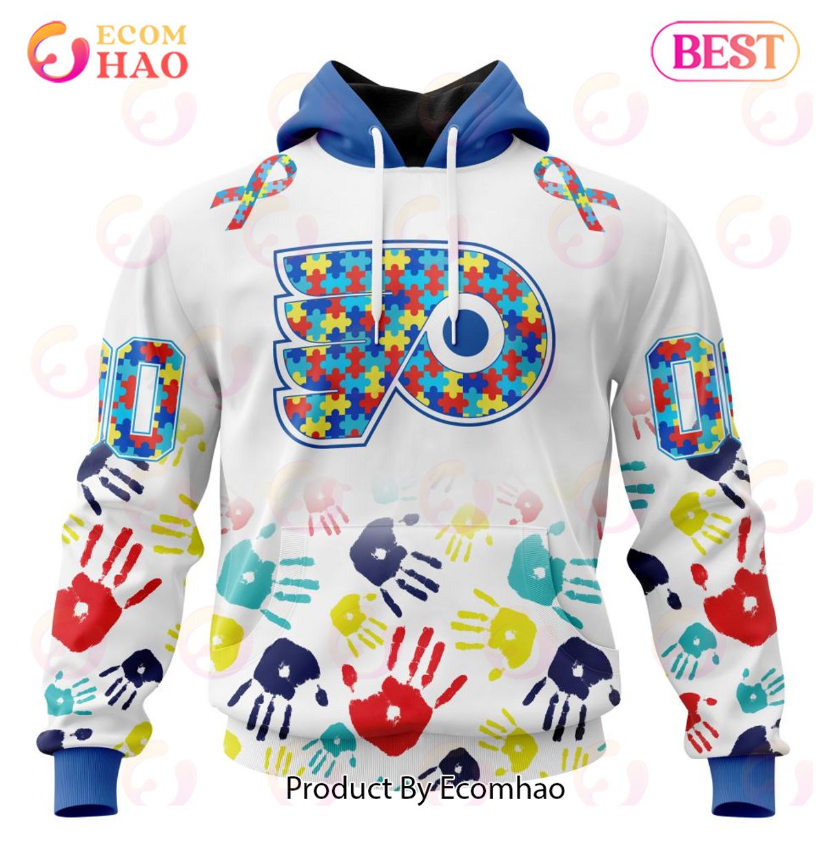 NHL Philadelphia Flyers Special Autism Awareness Design 3D Hoodie