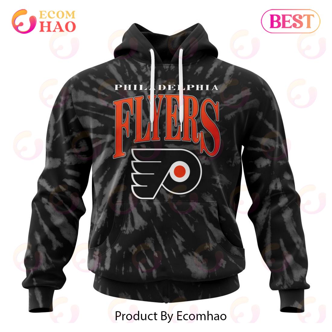 NHL Philadelphia Flyers Special Retro Vintage Tie - Dye 3D Hoodie