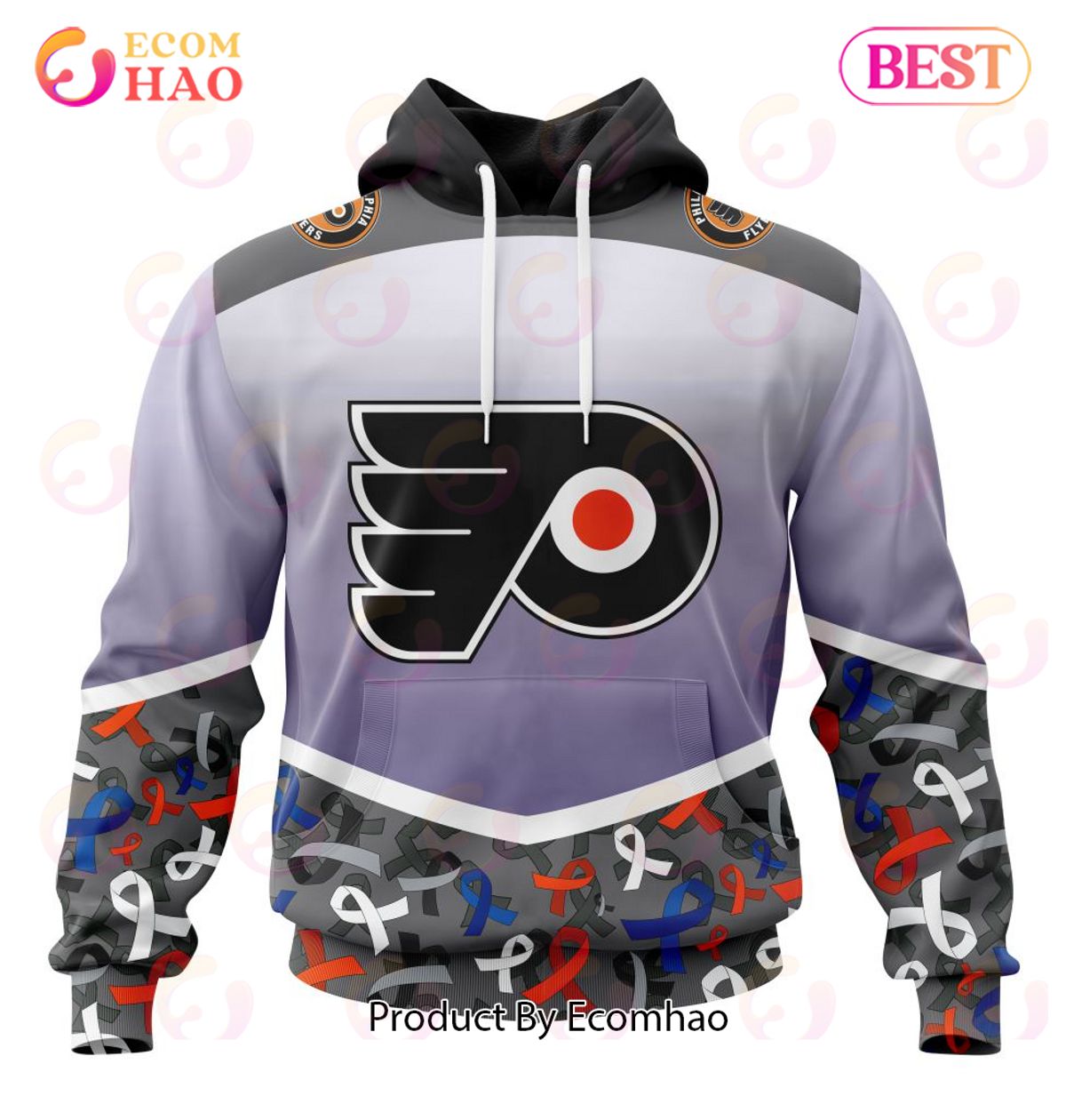 NHL Philadelphia Flyers Specialized Sport Fights Again All Cancer 3D Hoodie