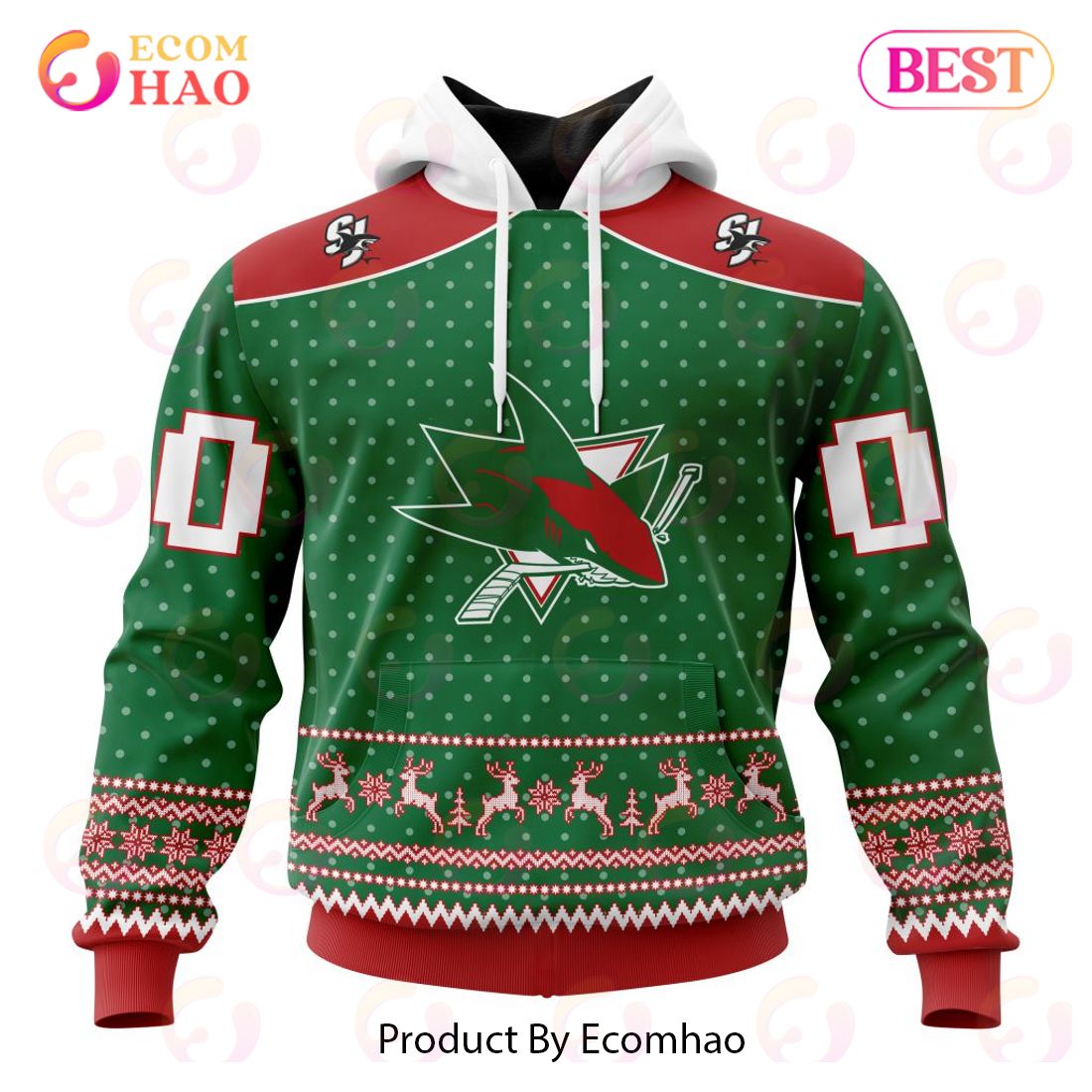 NHL San Jose Sharks Special Christmas Apparel 3D Hoodie