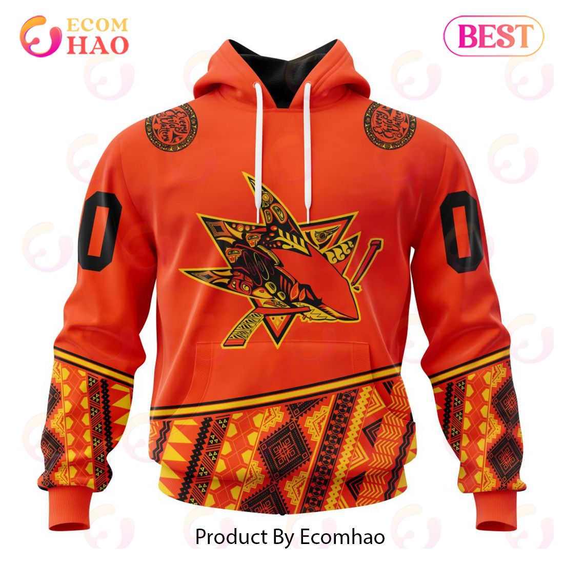 NHL San Jose Sharks Specialized National Day For Truth And Reconciliation 3D Hoodie