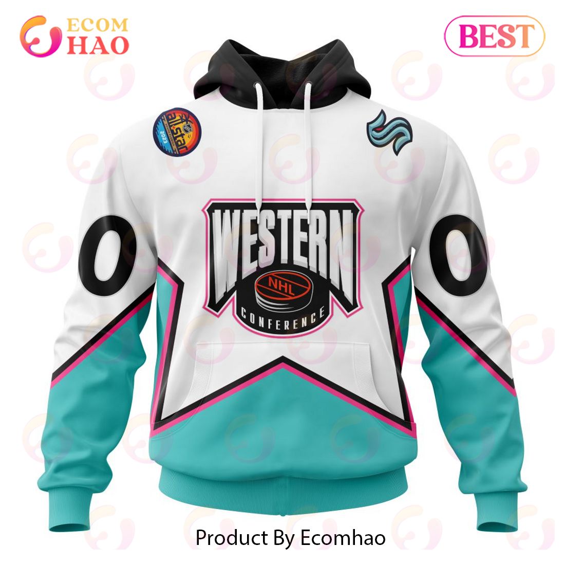 NHL Seattle Kraken All-Star Western Conference 3D Hoodie