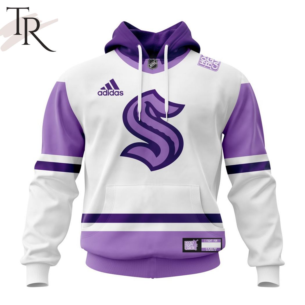 NHL Seattle Kraken Personalize 2023 Hockey Fight Cancer Hoodie