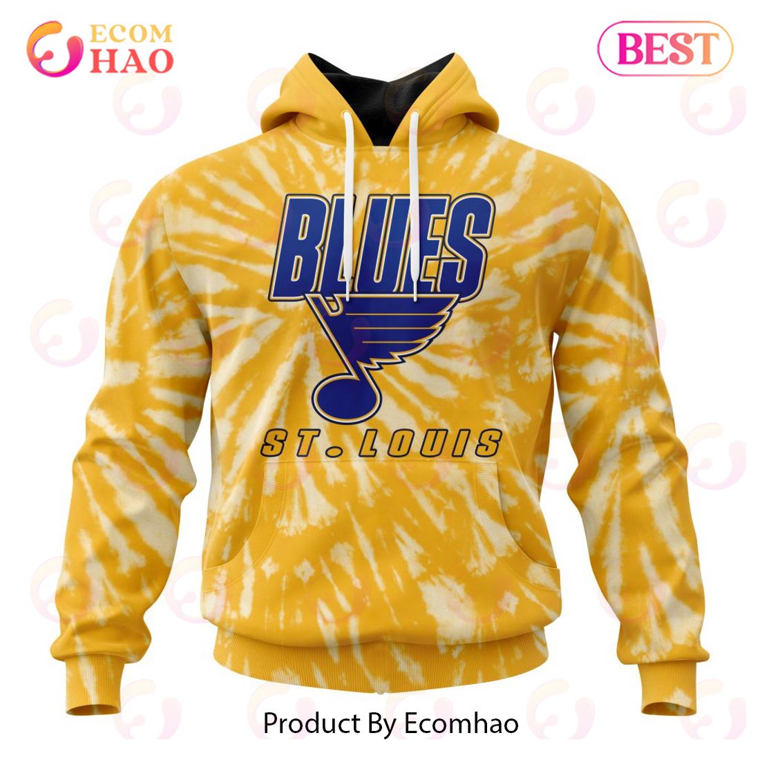 NHL St Louis Blues Special Retro Vintage Tie - Dye 3D Hoodie