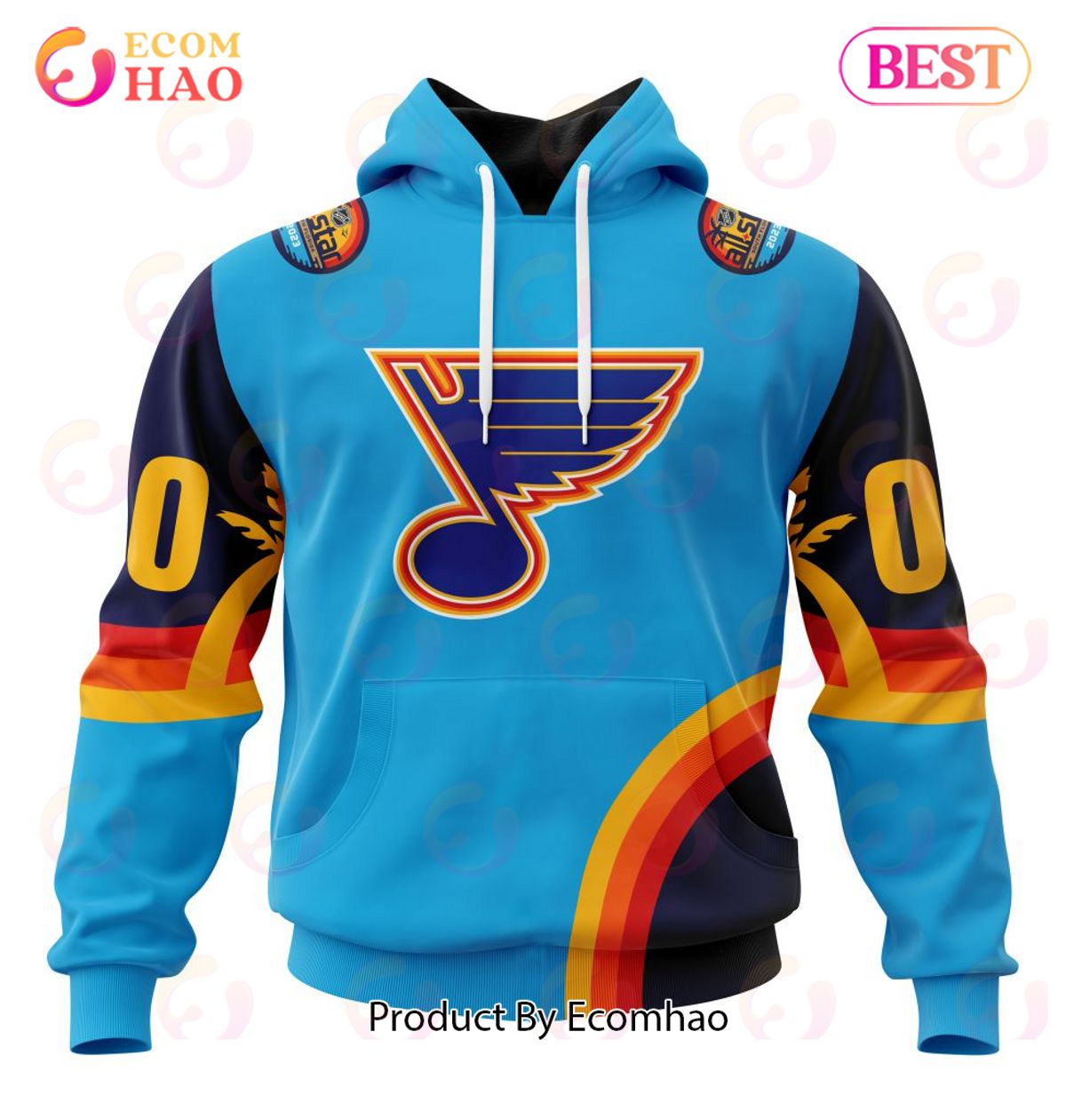 NHL St. Louis Blues Special ALL Star Game Design With Atlantic Ocean 3D Hoodie