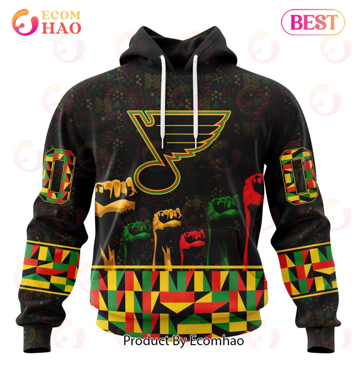 NHL St. Louis Blues Special Design Celebrate Black History Month 3D Hoodie