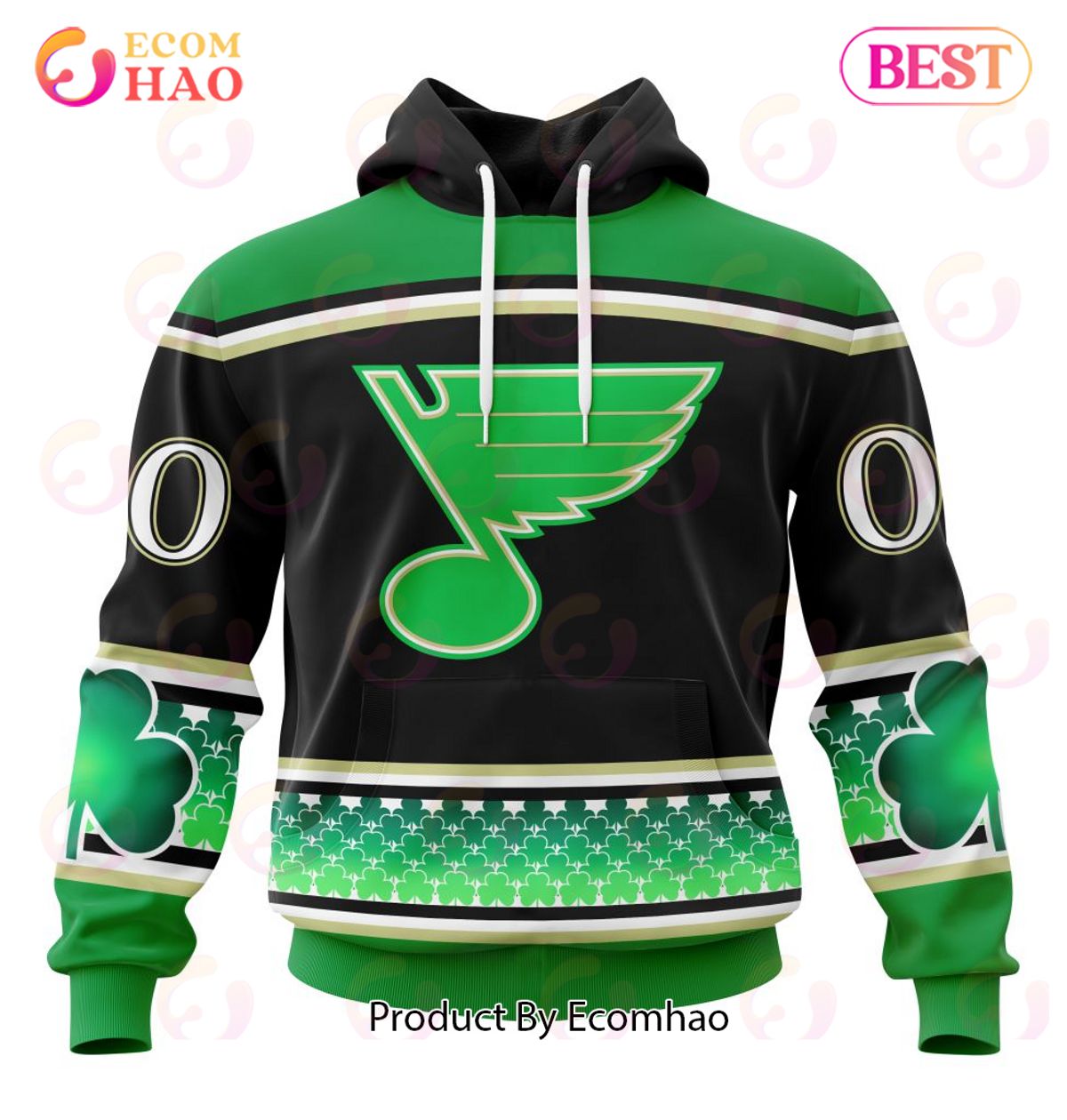 NHL St. Louis Blues Specialized Hockey Celebrate St Patrick's Day 3D Hoodie