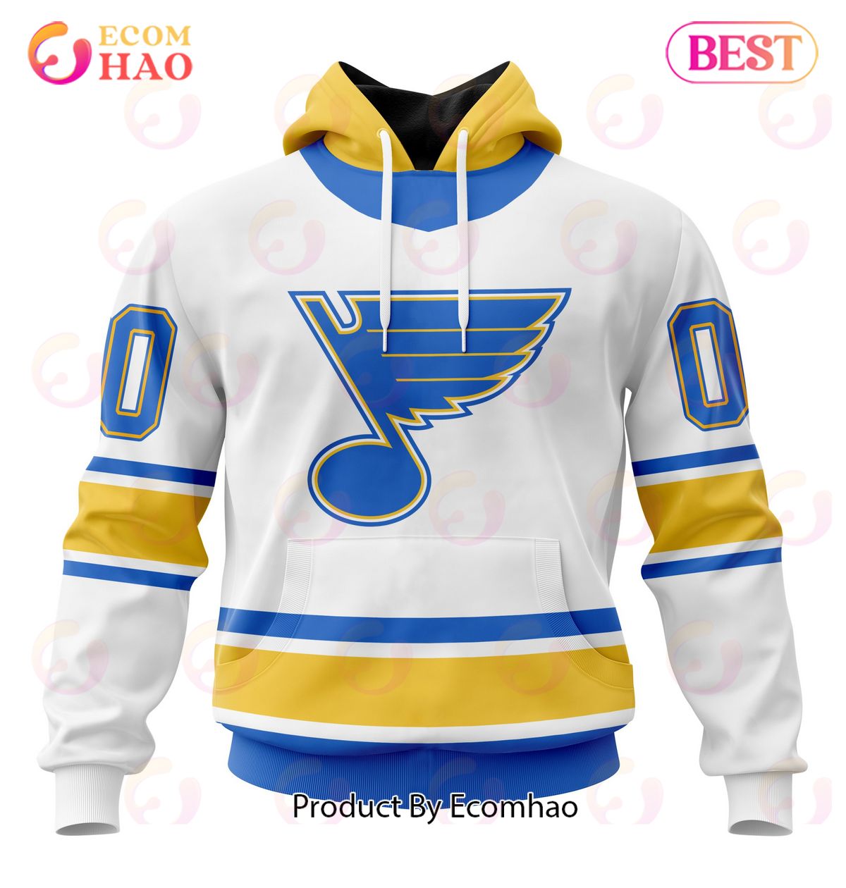 NHL St. Louis Blues Specialized Unisex Kits With Retro Concepts 3D Hoodie
