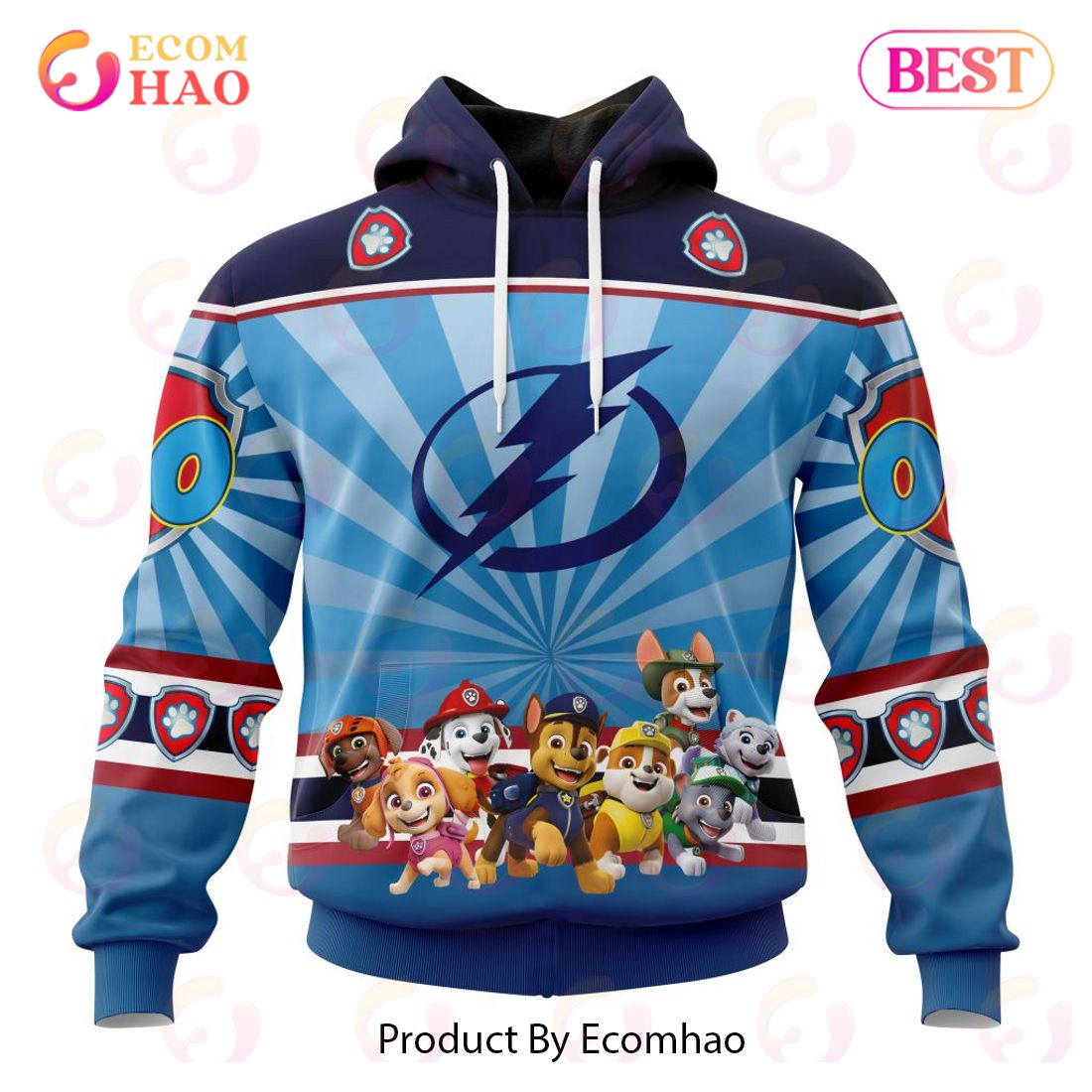 NHL Tampa Bay Lightning Special Paw Patrol Kits 3D Hoodie