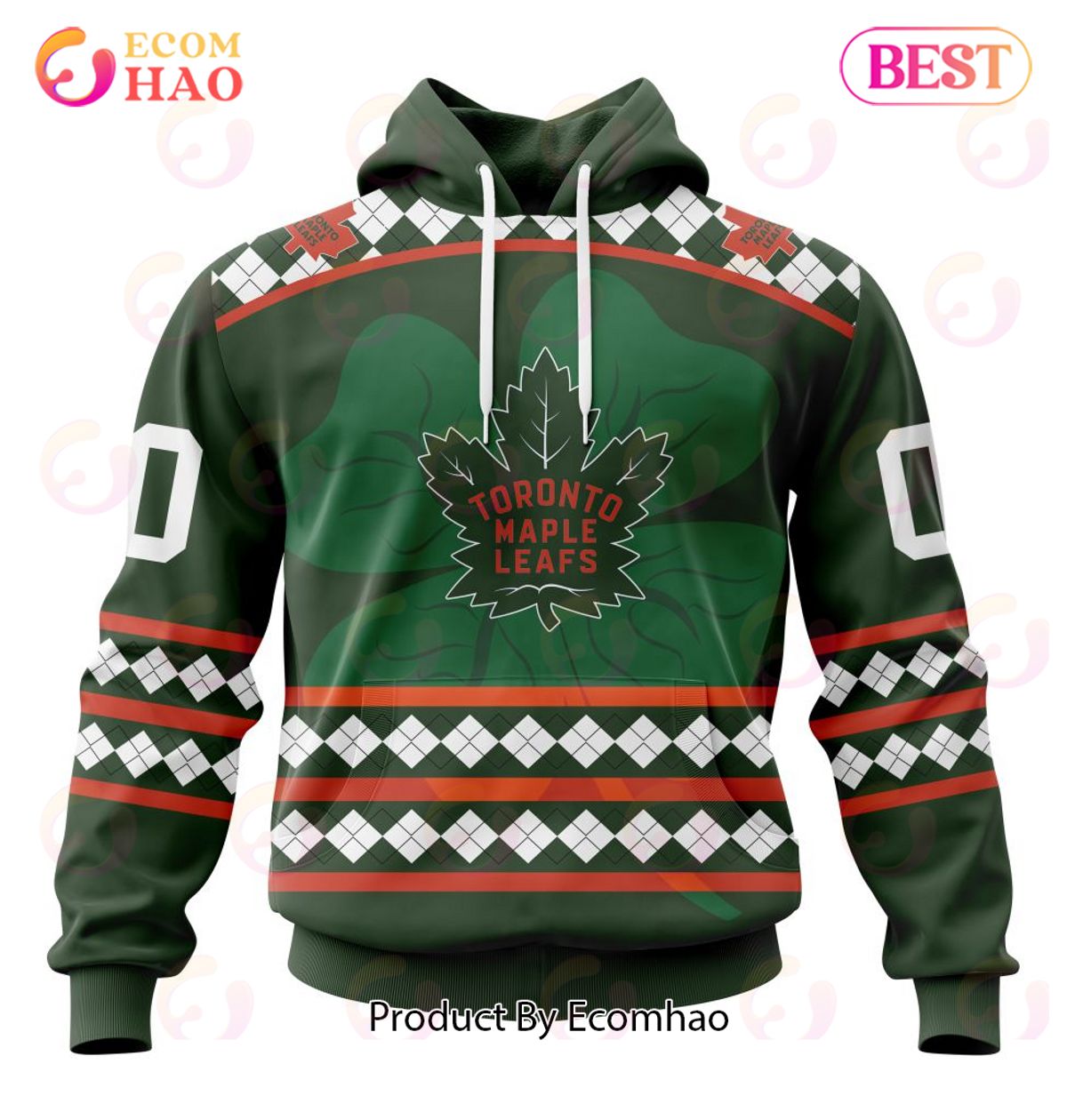 NHL Toronto Maple Leafs Specialized Unisex Kits Hockey Celebrate St Patrick's Day 3D Hoodie