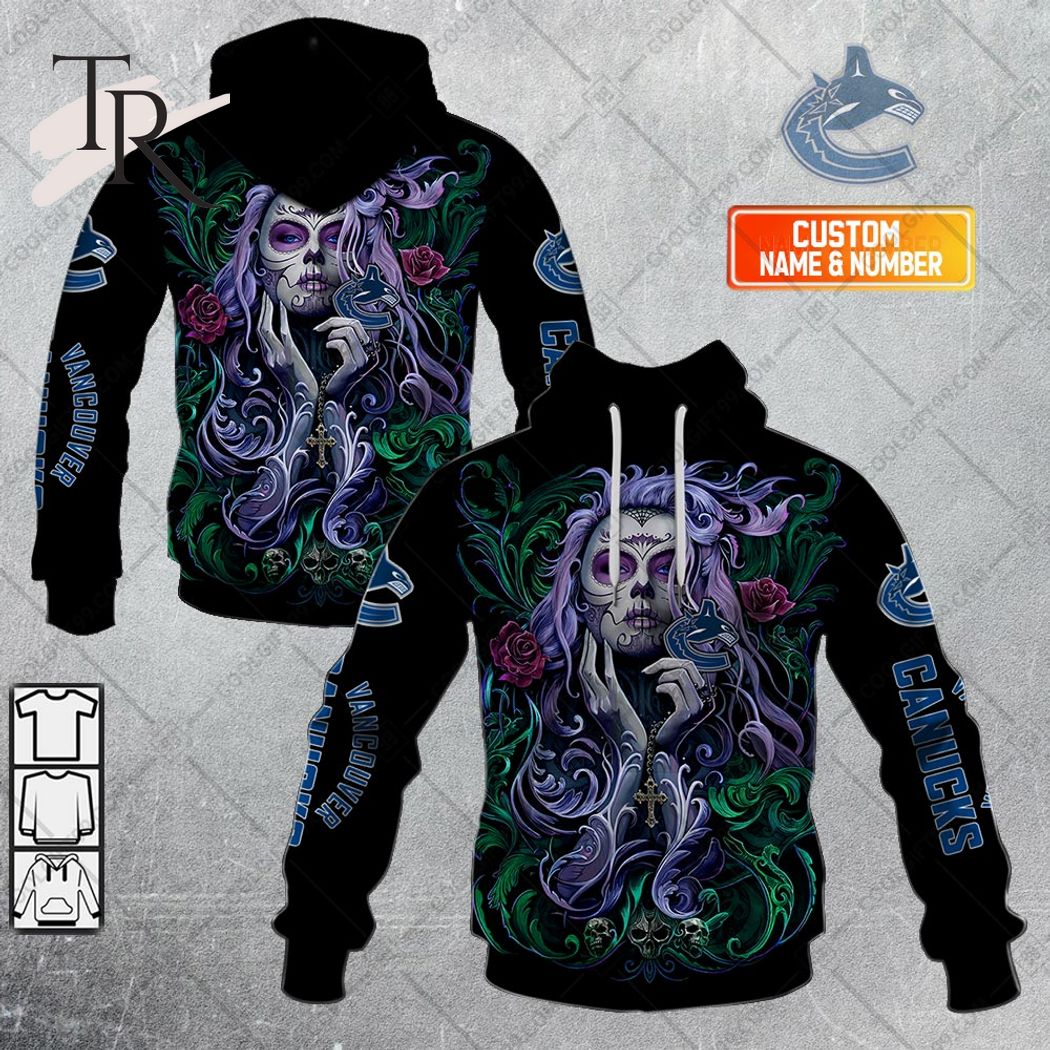 NHL Vancouver Canucks Tattoo Girl Artwork 2023 Unisex Hoodie, Tshirt
