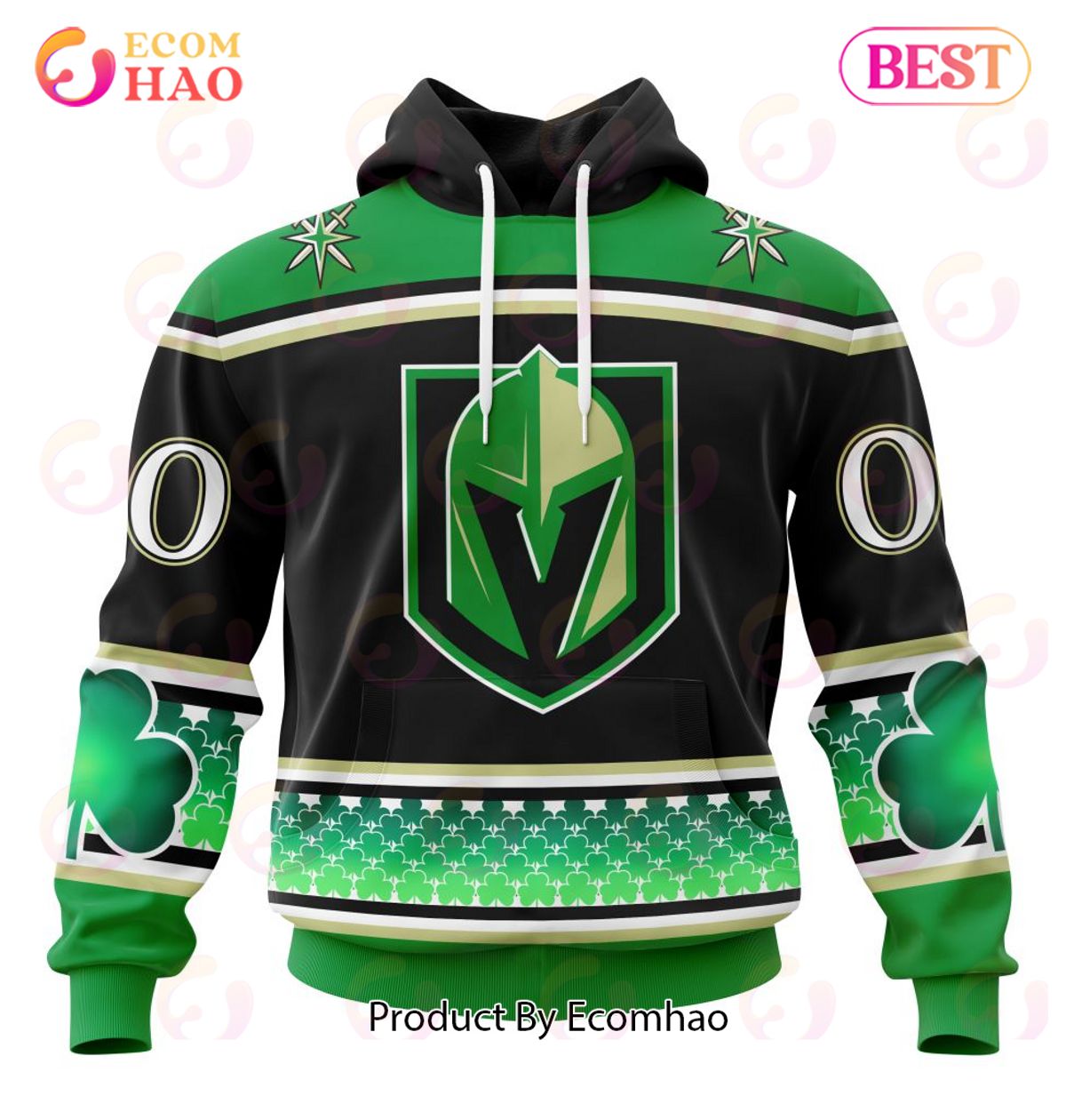 NHL Vegas Golden Knights Specialized Hockey Celebrate St Patrick's Day 3D Hoodie