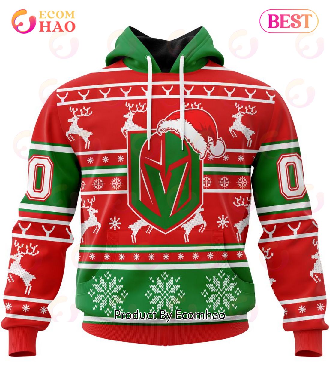 NHL Vegas Golden Knights Specialized Unisex Christmas Is Coming 3D Hoodie
