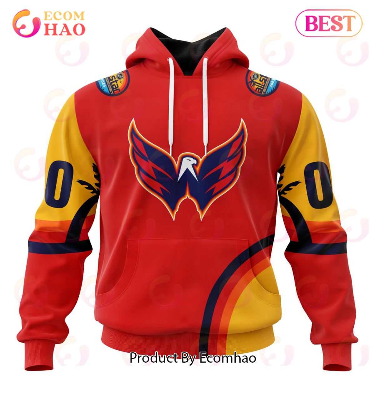 NHL Washington Capitals Special ALL Star Game Design With Florida Sunset 3D Hoodie