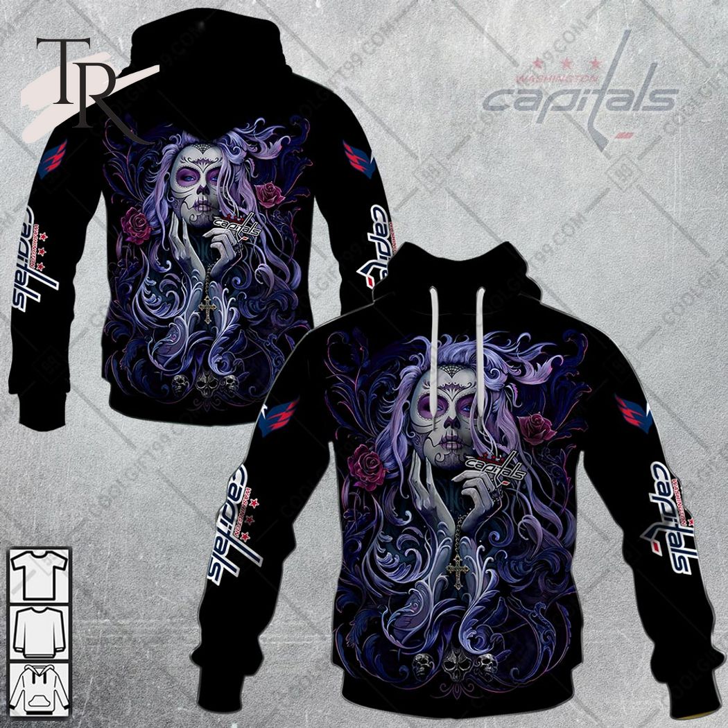 NHL Washington Capitals Tattoo Girl Artwork 2023 Unisex Hoodie, Tshirt