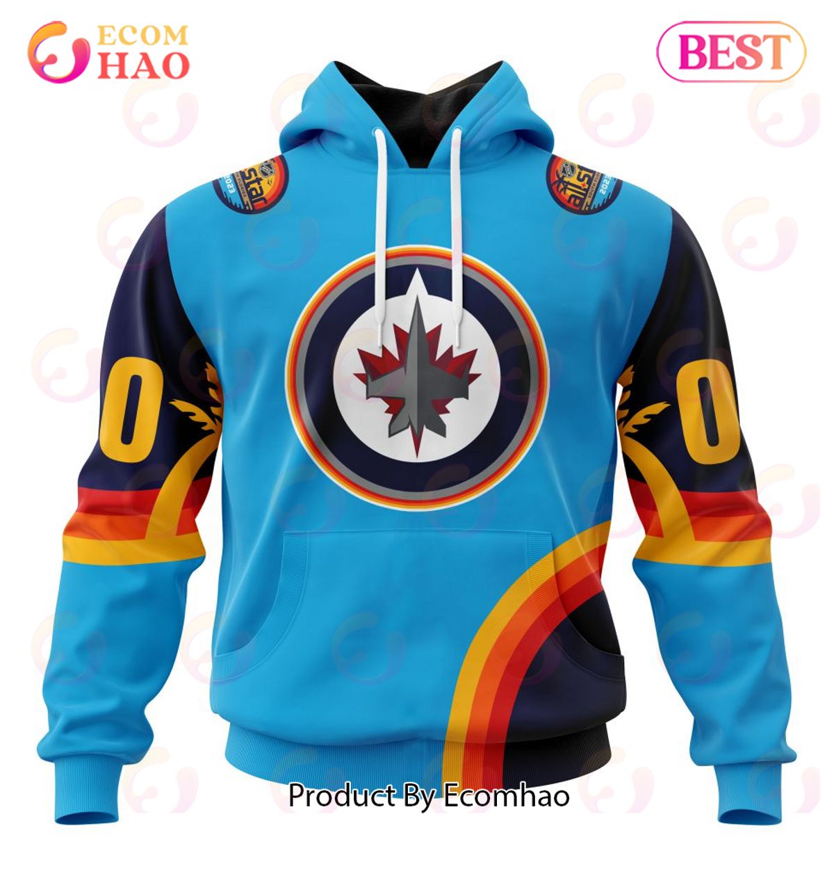NHL Winnipeg Jets Special ALL Star Game Design With Atlantic Ocean 3D Hoodie