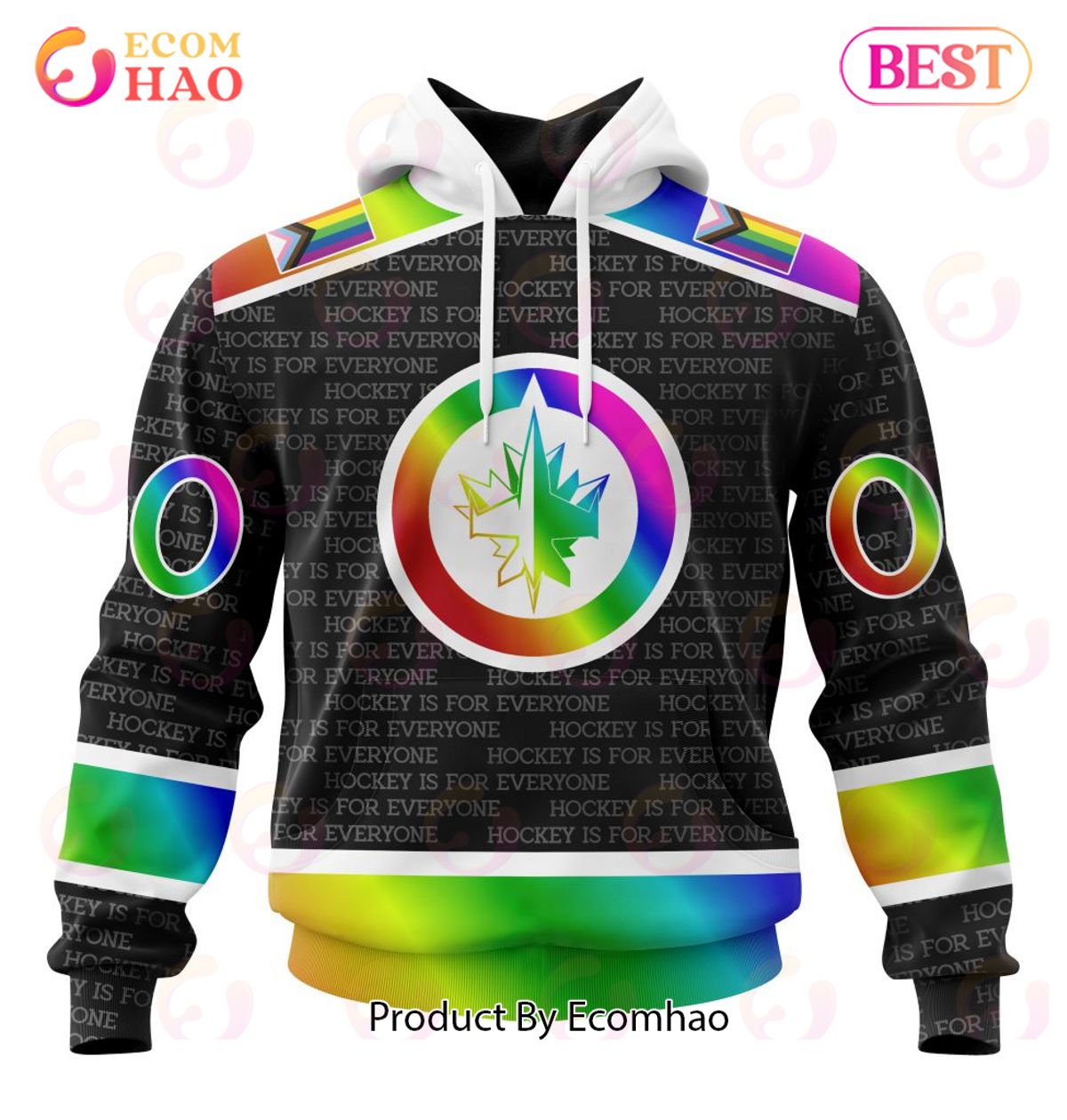 NHL Winnipeg Jets Special Pride Design Hockey Is For Everyone 3D Hoodie