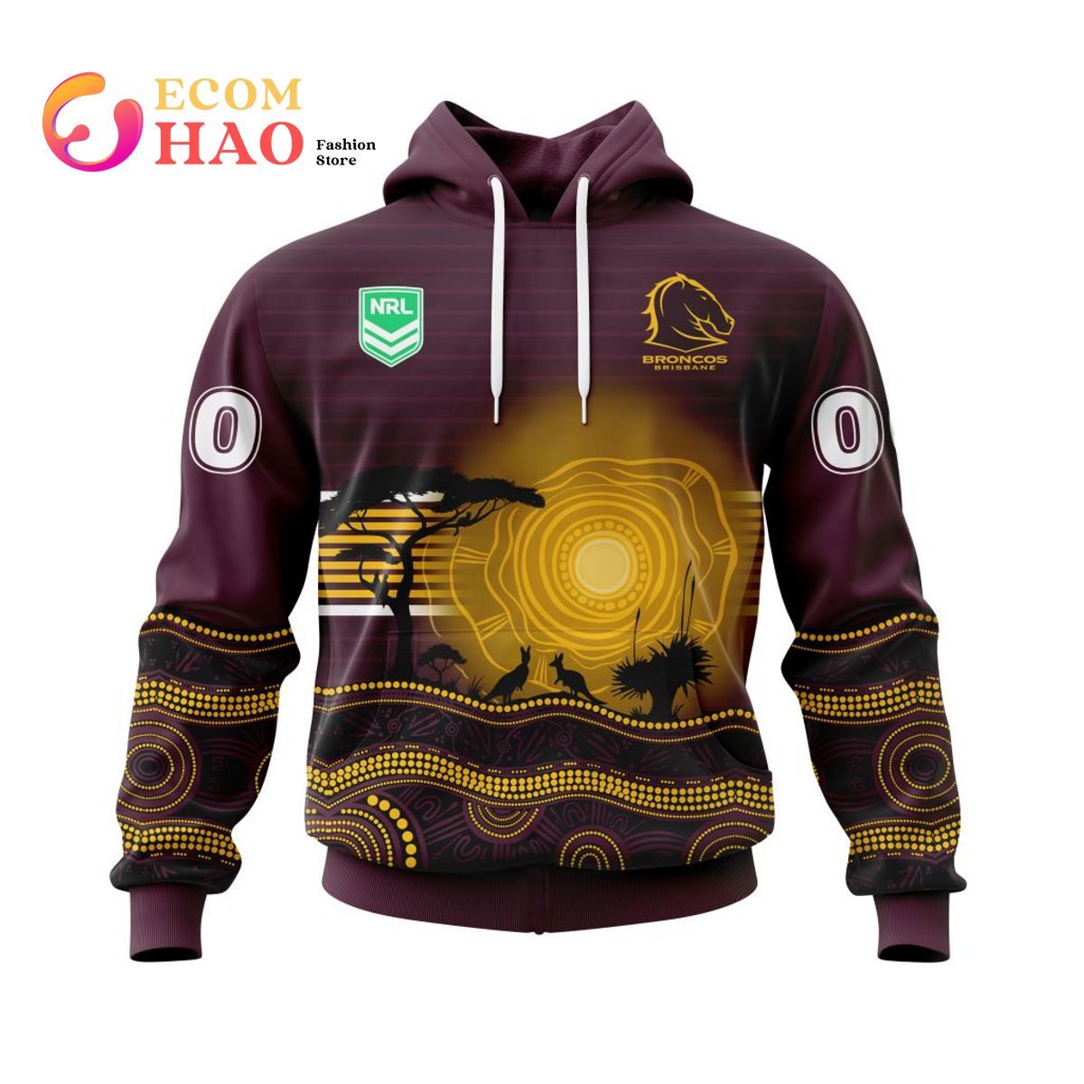 NRL Brisbane Broncos Specialized Jersey With Beautiful Australia Nature 3D Hoodie