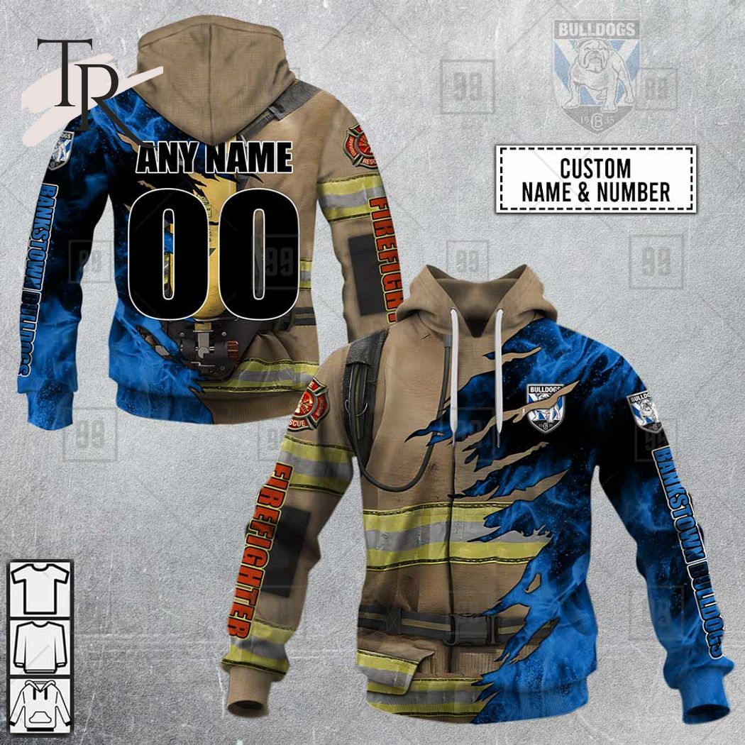  NRL Canterbury Bankstown Bulldogs Special Design With Firefighter Hoodie 3D