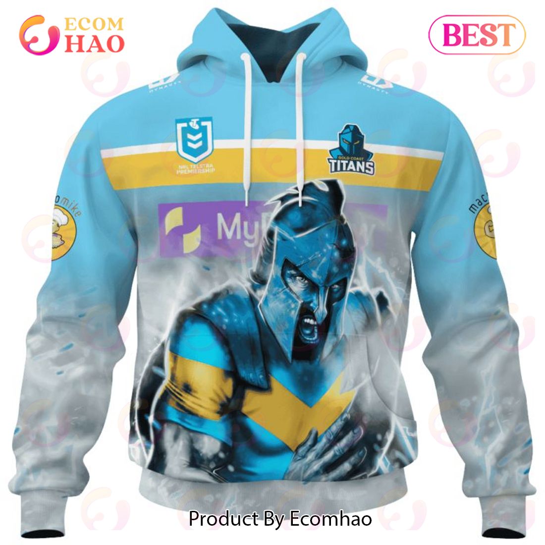 NRL Gold Coast Titans Special Design With Team's Signature 3D Hoodie