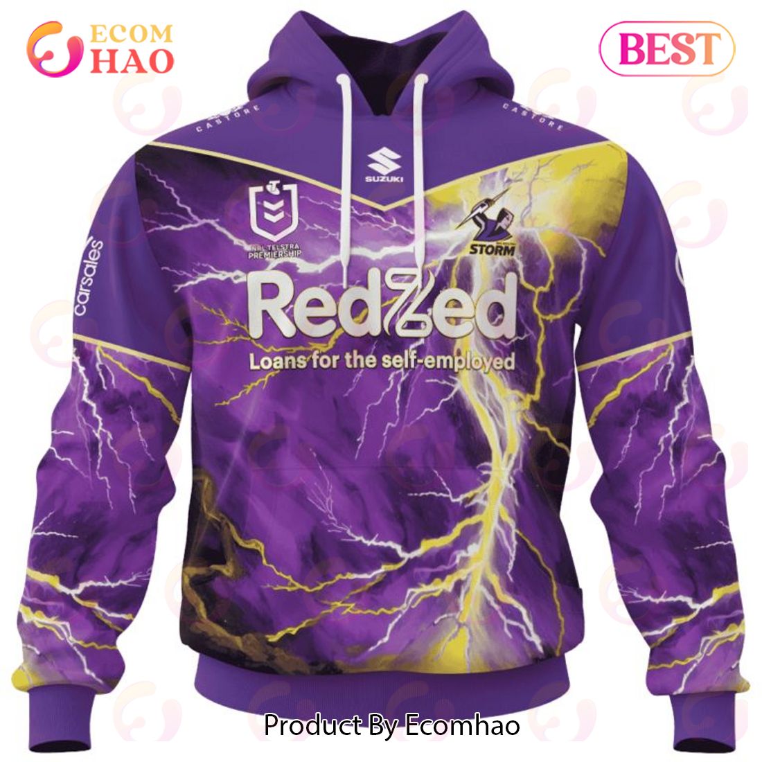 NRL Melbourne Storm Special Design With Team's Signature 3D Hoodie