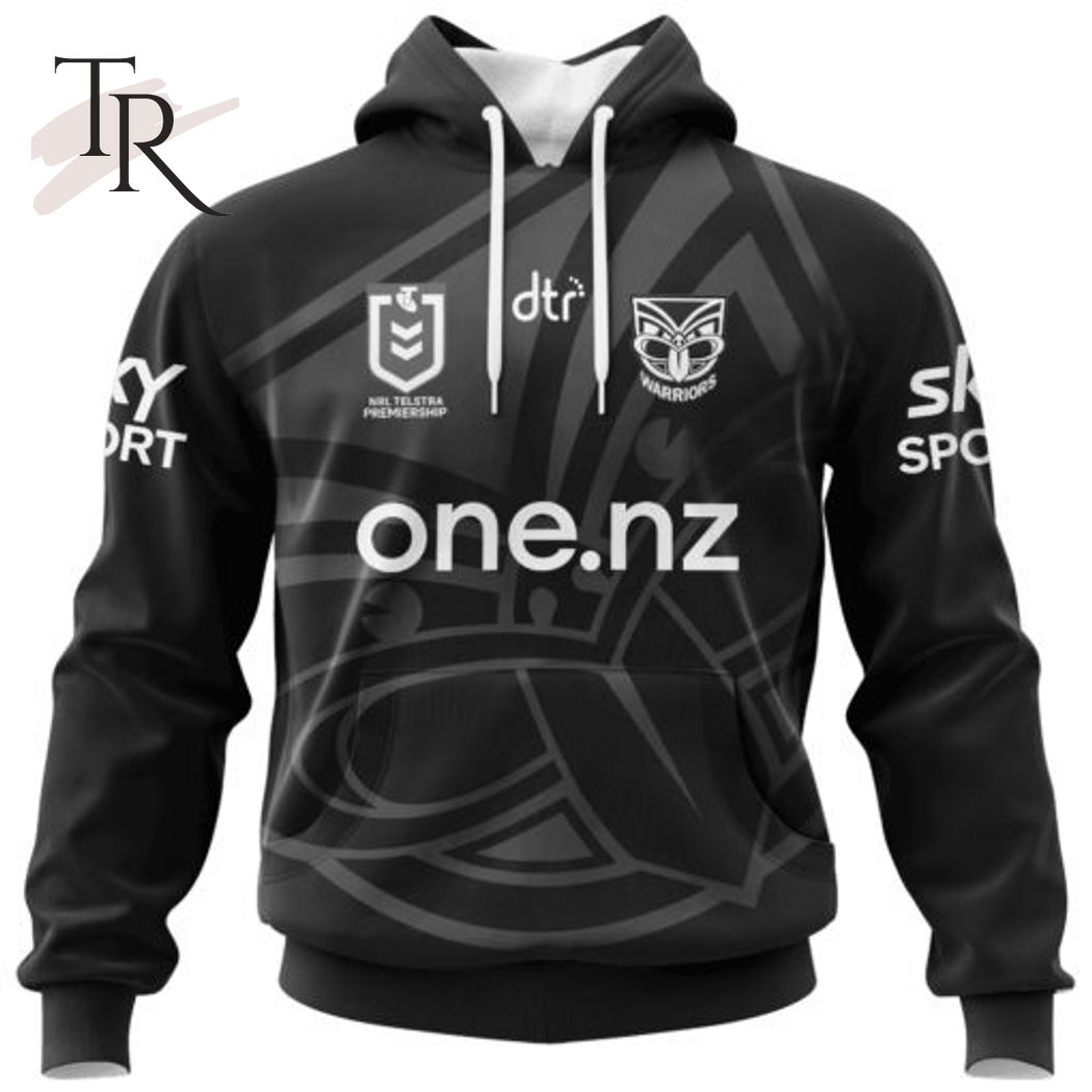 NRL New Zealand Warriors Special Monochrome Design Hoodie