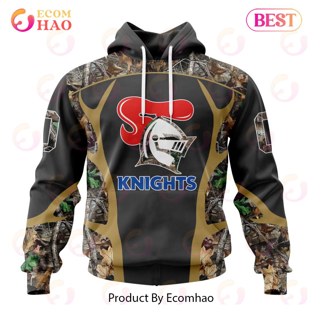 NRL Newcastle Knights Special Camo Hunting Design 3D Hoodie