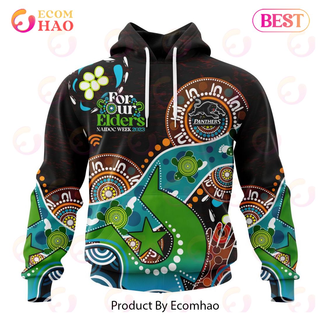 NRL Penrith Panthers Special Design For NAIDOC Week For Our Elders 3D Hoodie