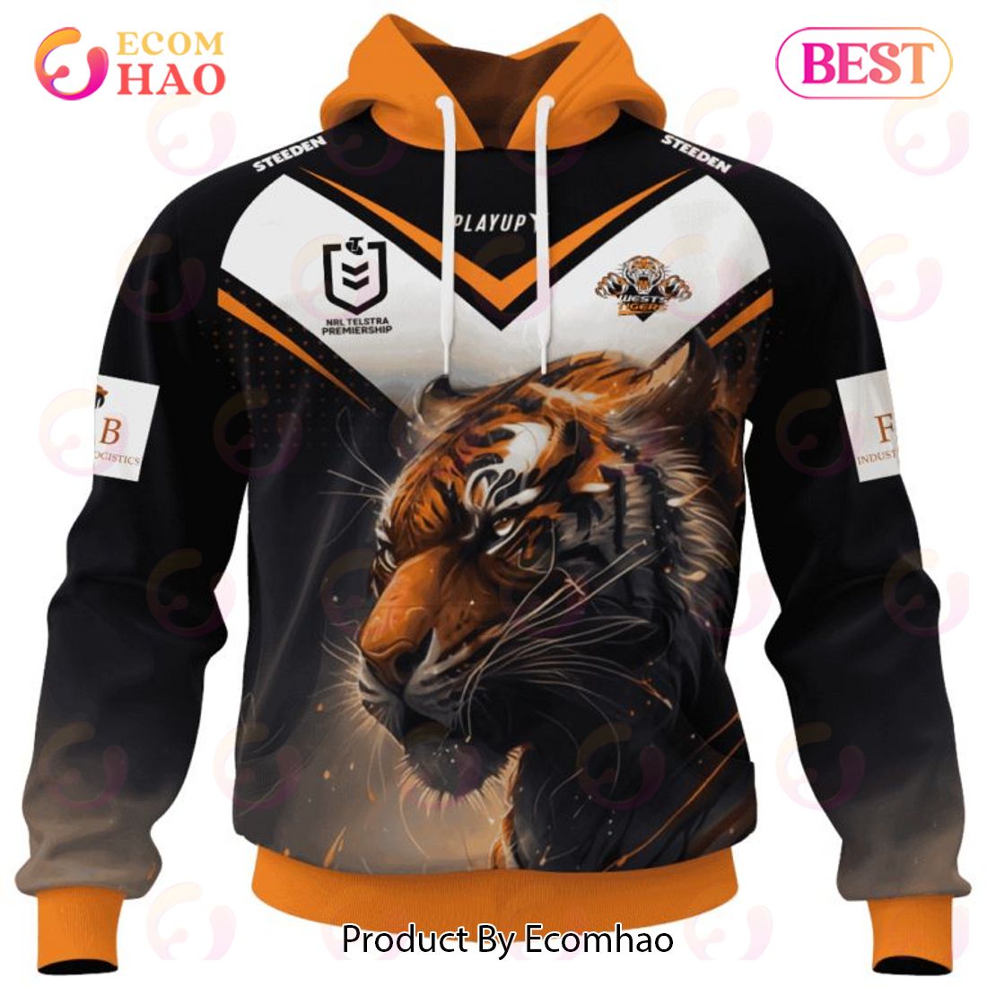 NRL Wests Tigers Special Design With Team's Signature 3D Hoodie