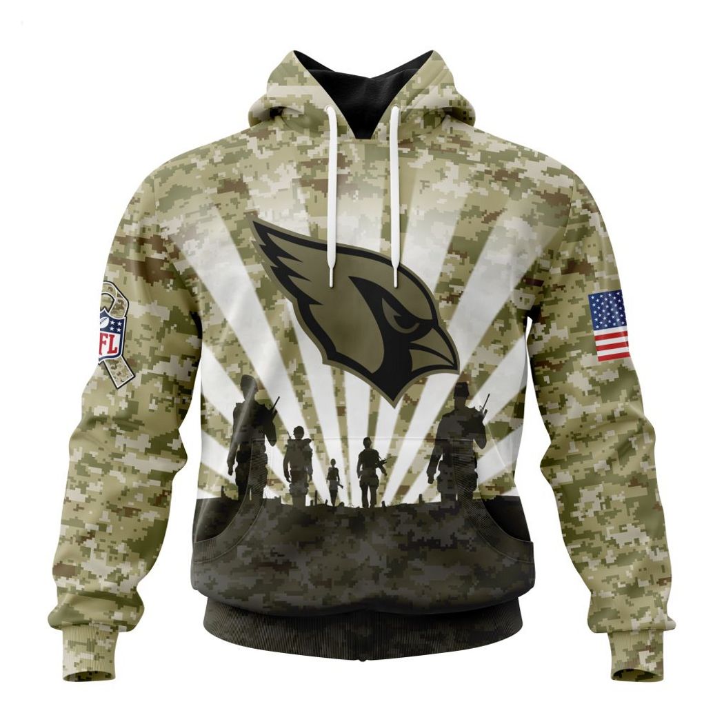  Personalized NFL Arizona Cardinals Salute To Service Honor Veterans And Their Families Hoodie