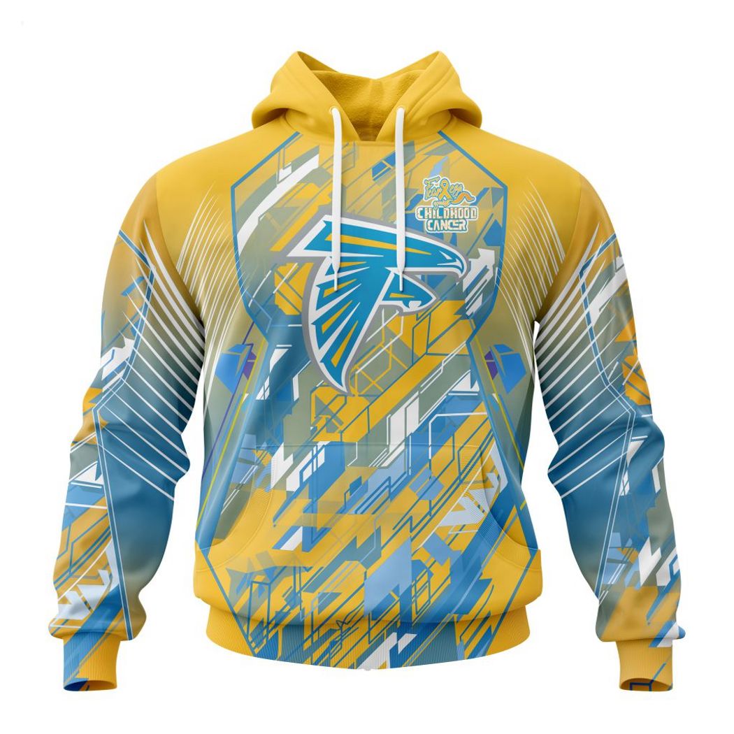 Personalized NFL Atlanta Falcons Specialized Design Fearless Against Childhood Cancers Hoodie