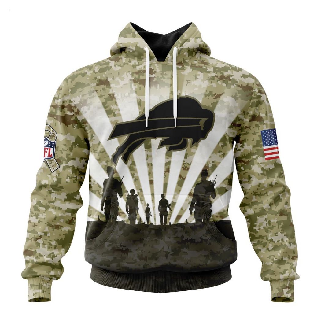  Personalized NFL Buffalo Bills Salute To Service Honor Veterans And Their Families Hoodie
