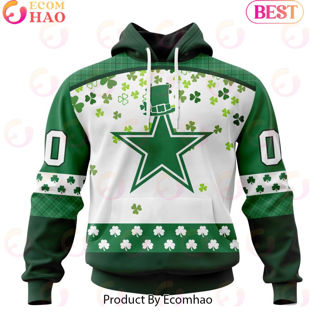Personalized NFL Dallas Cowboys Special Design For St. Patrick's Day 3D Hoodie