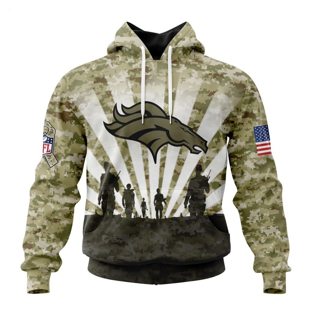  Personalized NFL Denver Broncos Salute To Service Honor Veterans And Their Families Hoodie