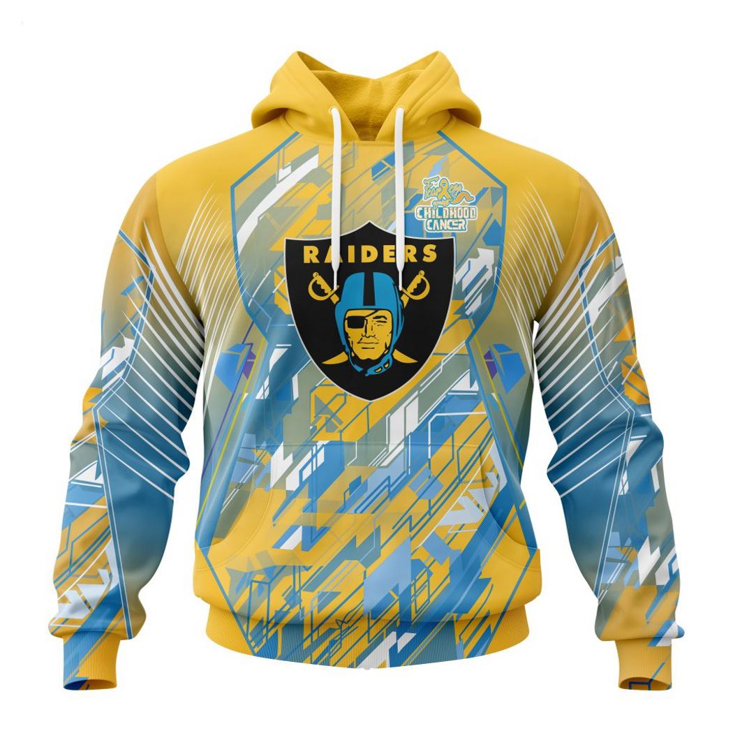 Personalized NFL Las Vegas Raiders Specialized Design Fearless Against Childhood Cancers Hoodie