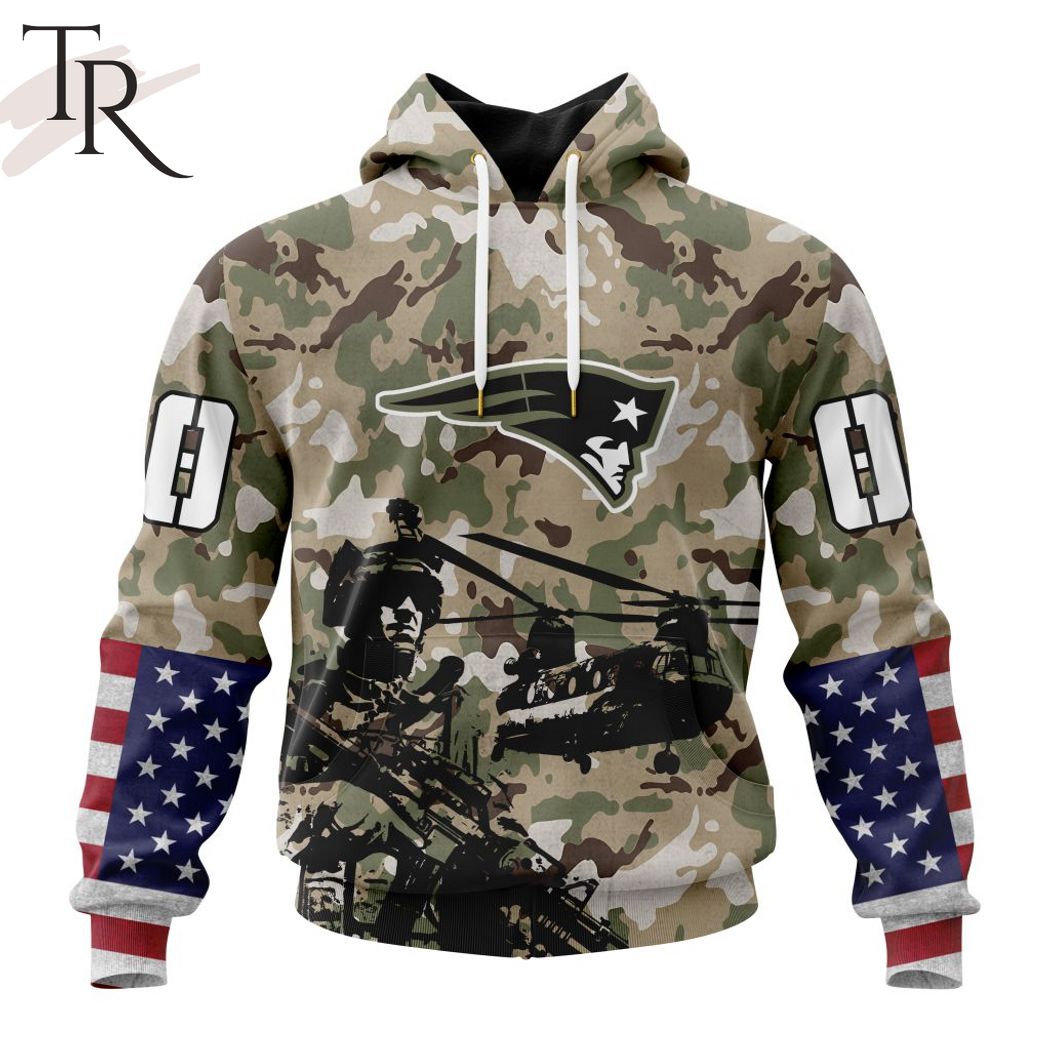 Personalized NFL New England Patriots Special Salute To Service Design Hoodie