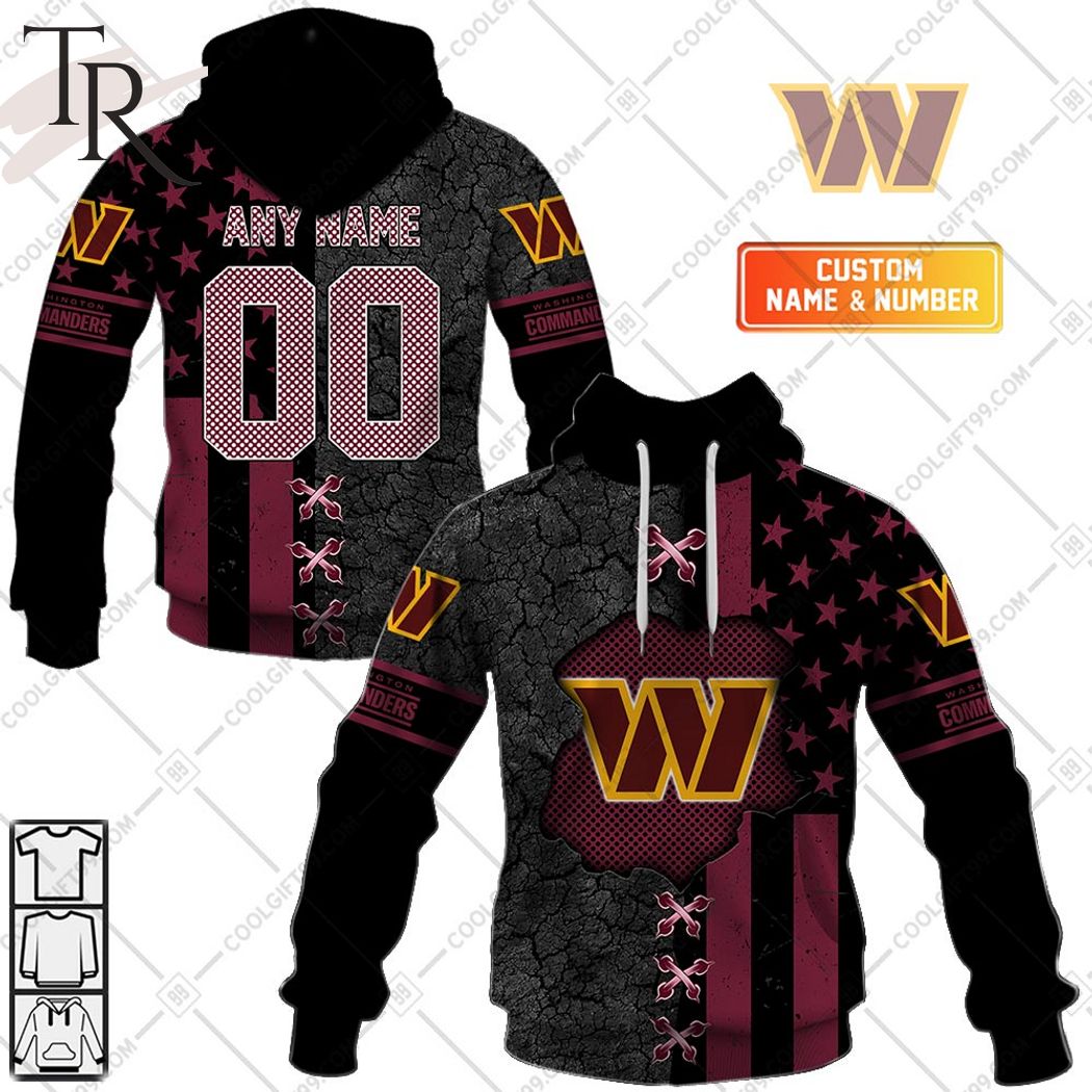  Personalized NFL Washington Commanders Flag Special Design Hoodie
