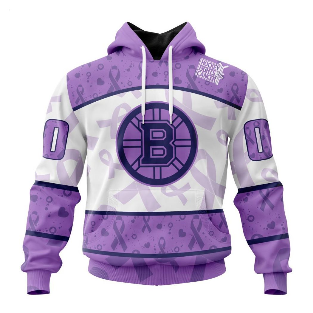 Personalized NHL Boston Bruins Special Lavender - Fight Cancer T-Shirt