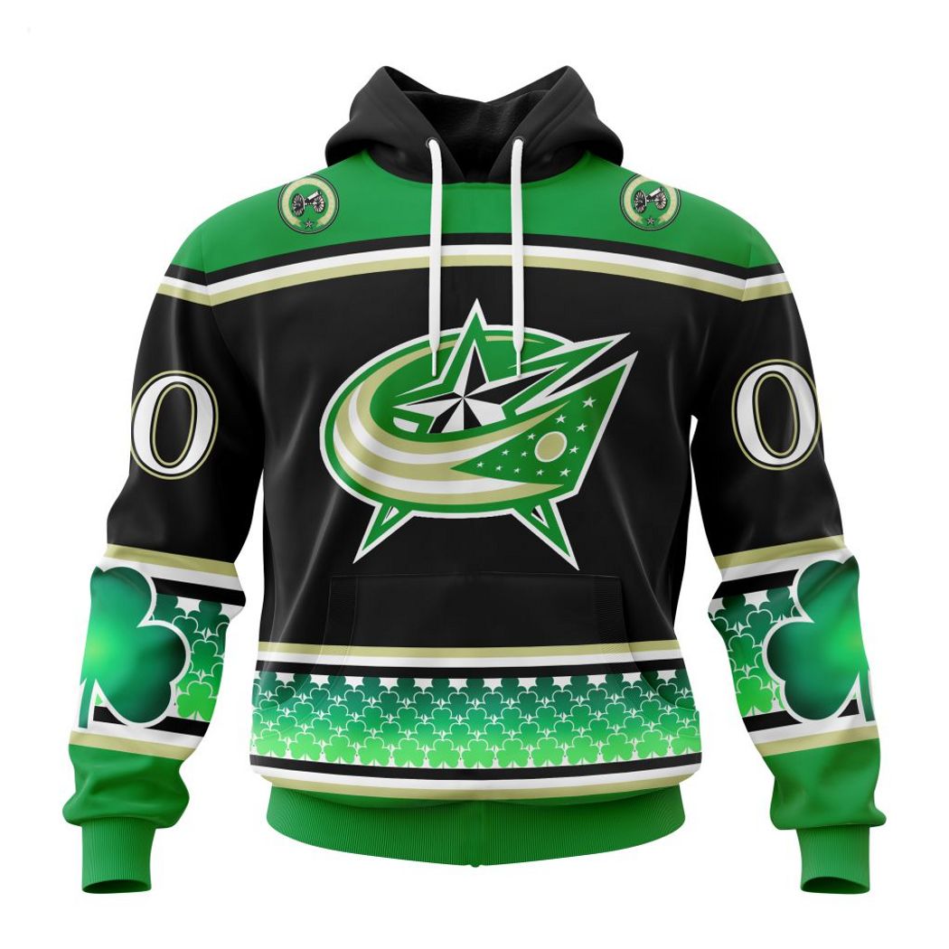 Personalized NHL Columbus Blue Jackets Specialized Unisex Kits Hockey Celebrate St Patrick's Day Hoodie