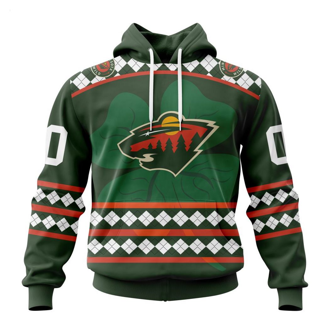 Personalized NHL Minnesota Wild Specialized Unisex Kits Hockey Celebrate St Patrick's Day Hoodie