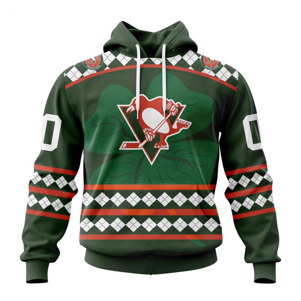Personalized NHL Pittsburgh Penguins Specialized Unisex Kits Hockey Celebrate St Patrick's Day Hoodie