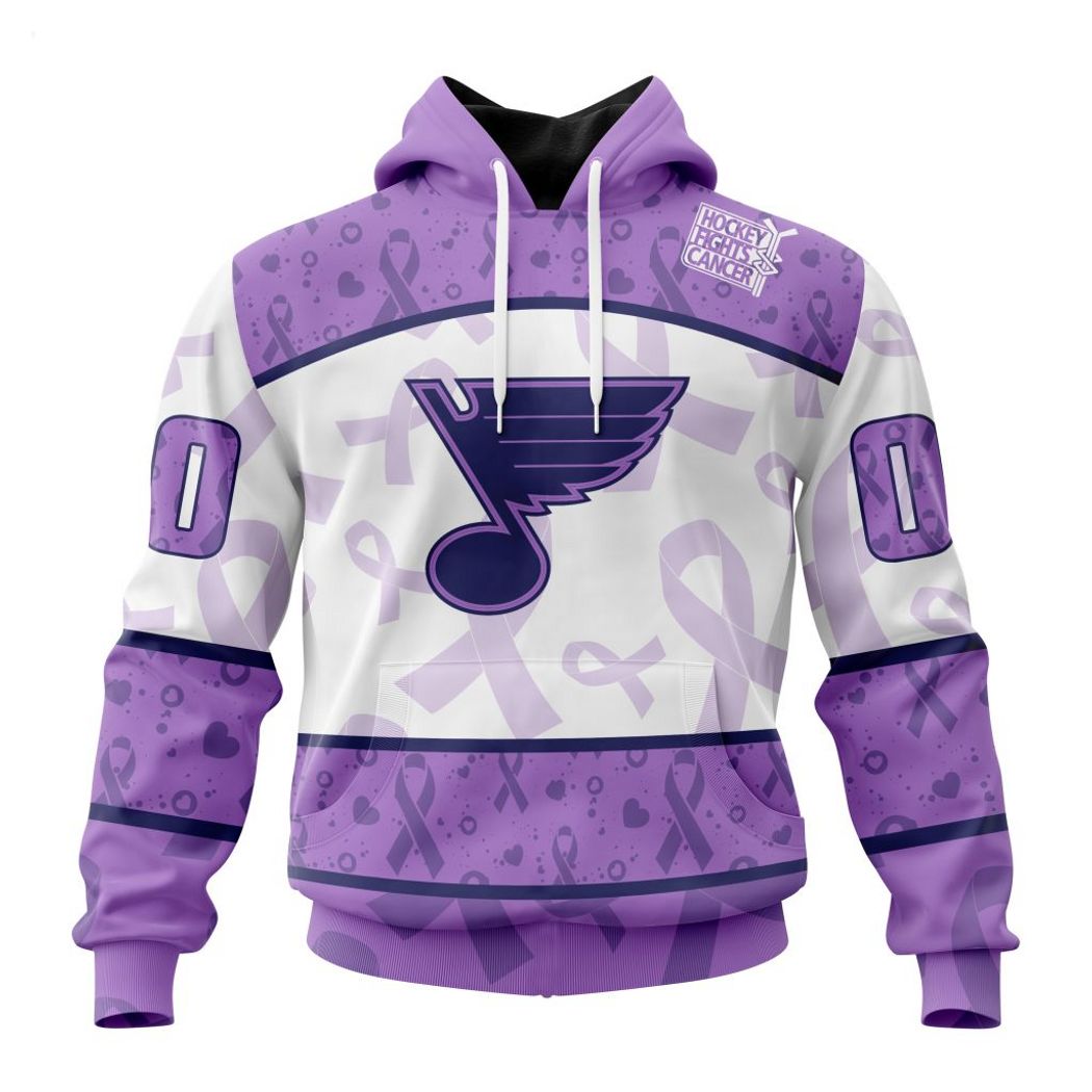 Personalized NHL St Louis Blues Special Lavender - Fight Cancer T-Shirt