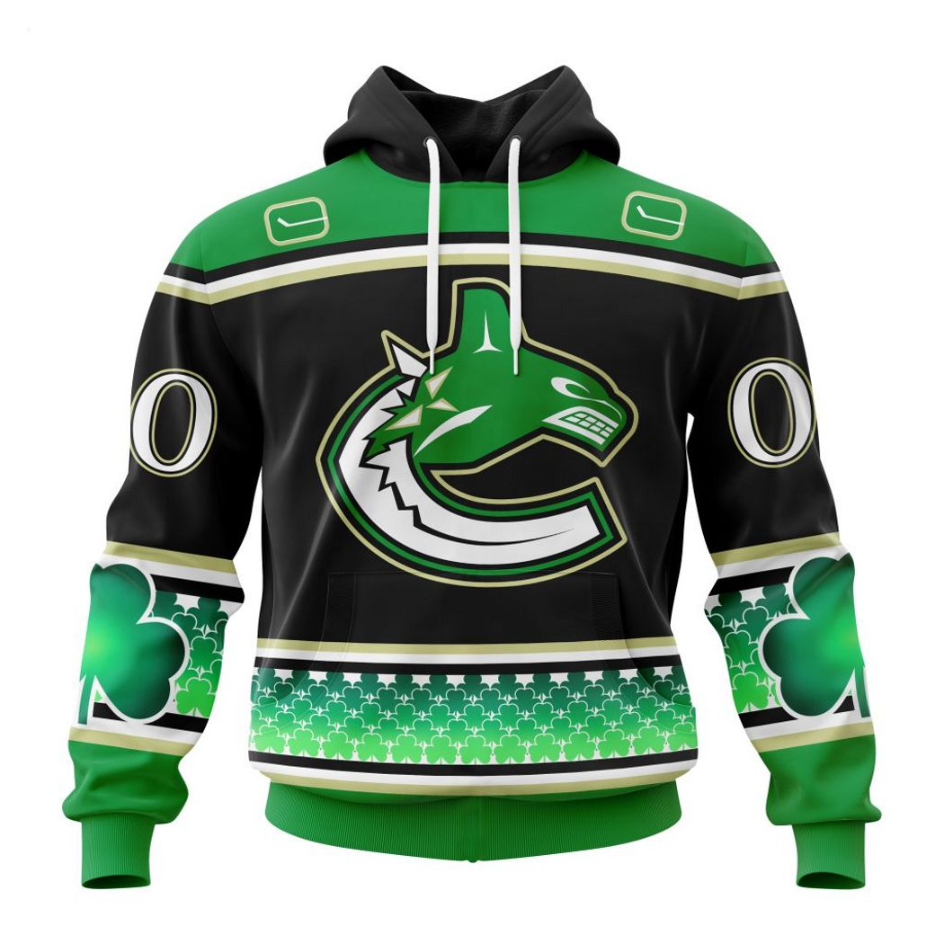 Personalized NHL Vancouver Canucks Specialized Hockey Celebrate St Patrick's Day Hoodie