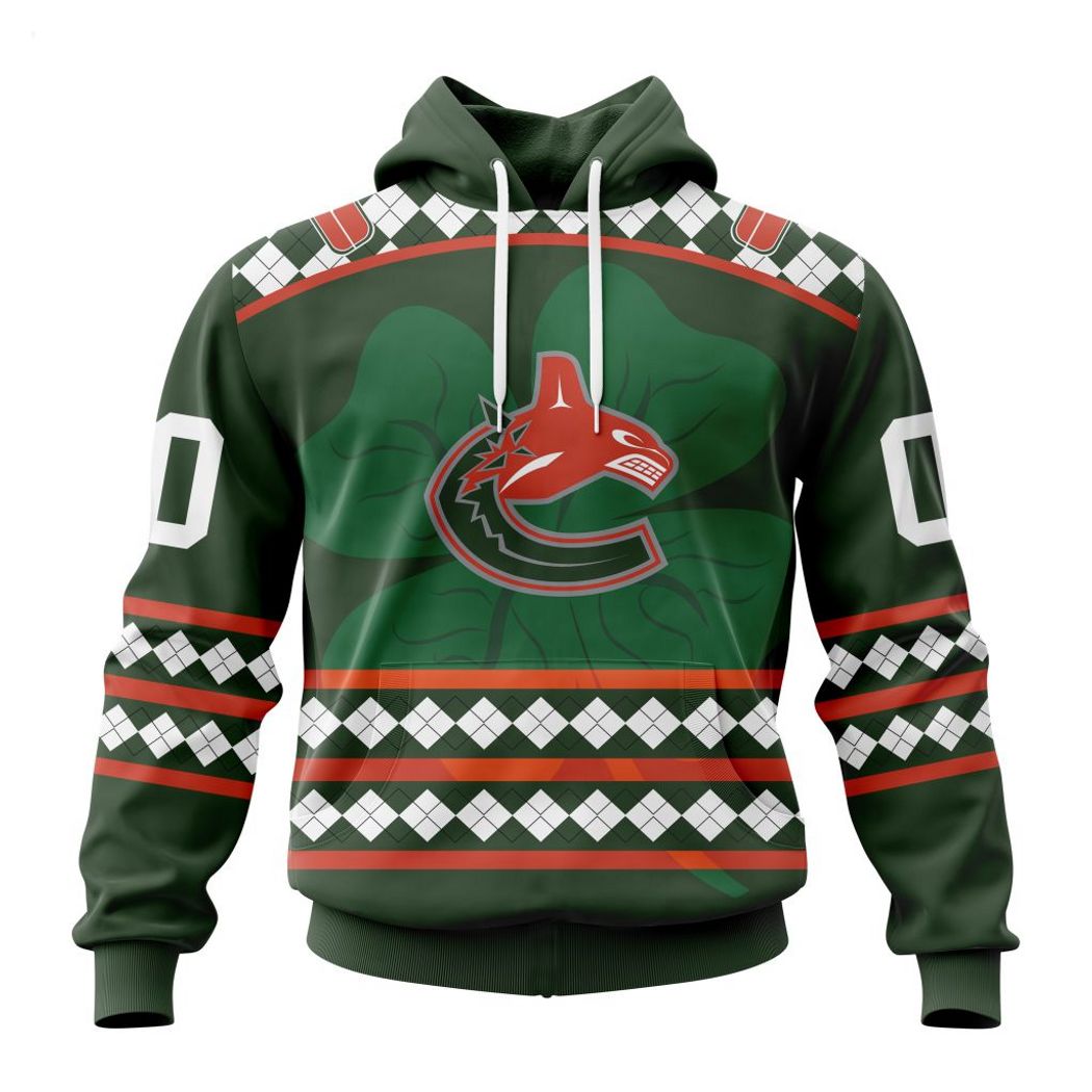 Personalized NHL Vancouver Canucks Specialized Unisex Kits Hockey Celebrate St Patrick's Day Hoodie