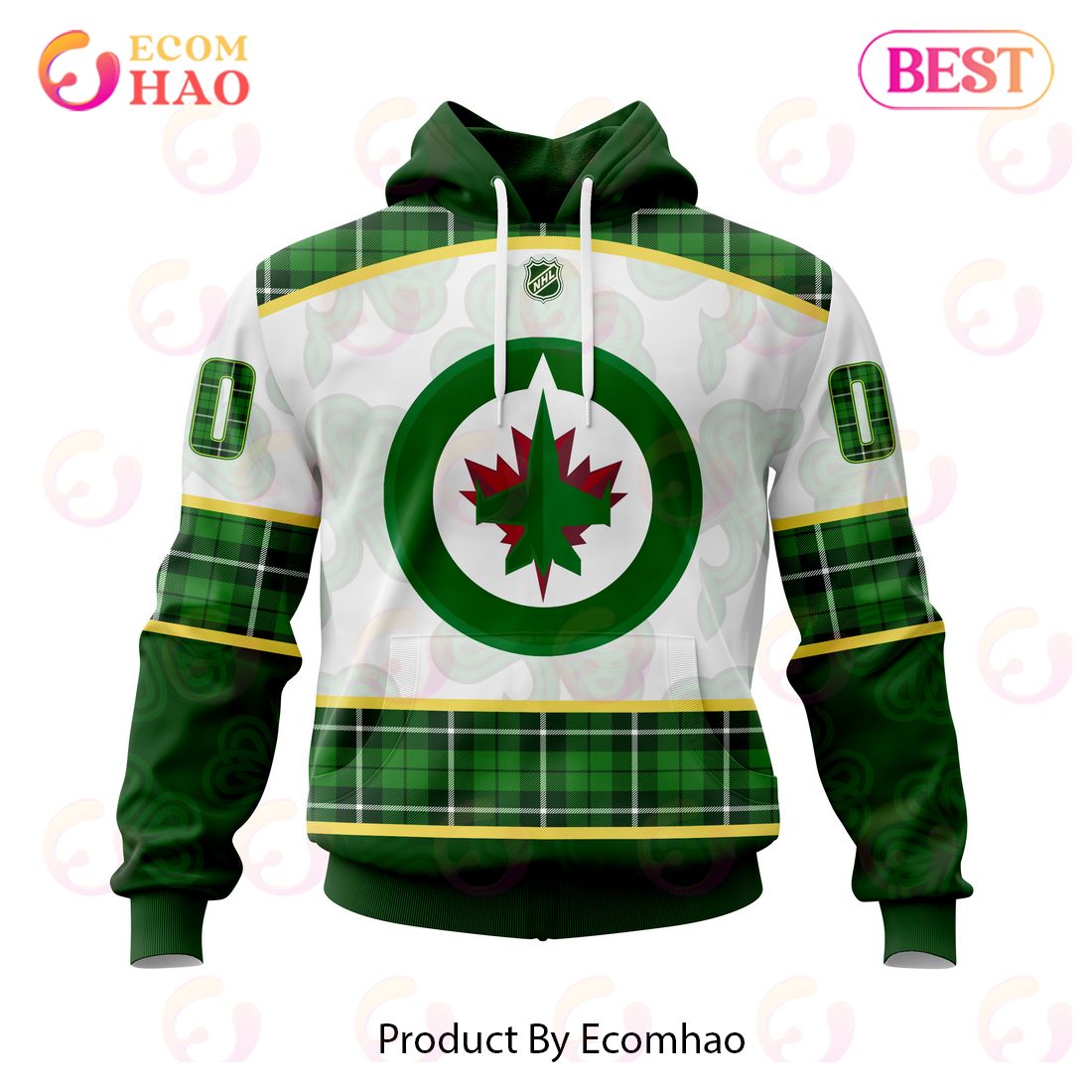 Personalized NHL Winnipeg Jets St.Patrick Days Concepts 3D Hoodie