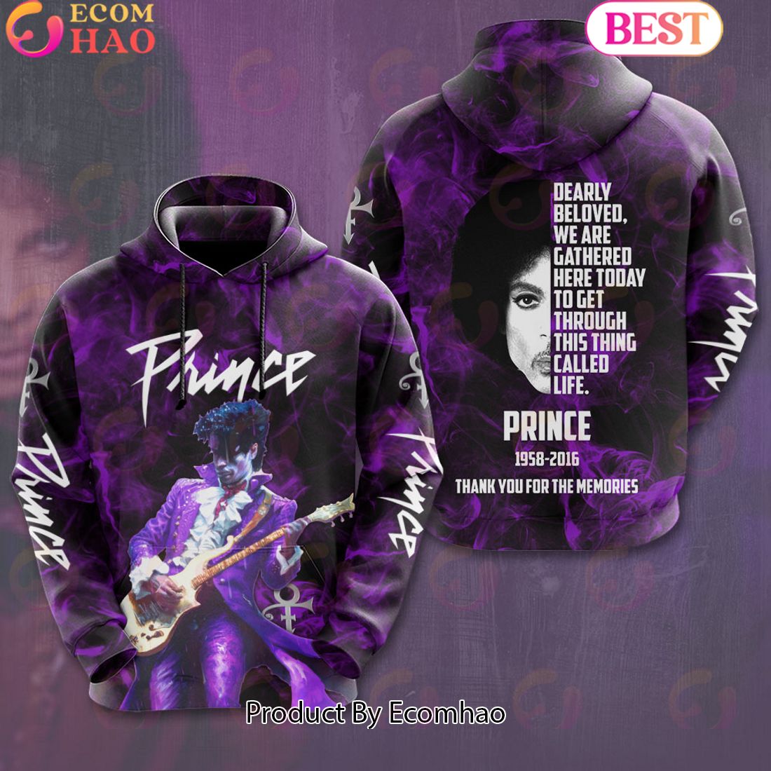 Prince 1958 - 2016 Thank You For The Memories 3D Hoodie