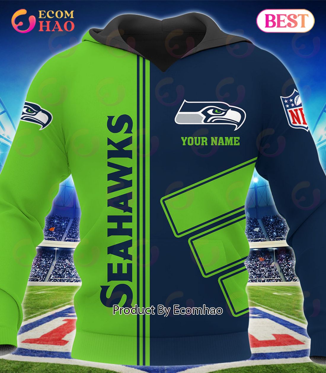 Seattle Seahawks Football Sport 3D Clothings Custom Your Name, Fan Gifts