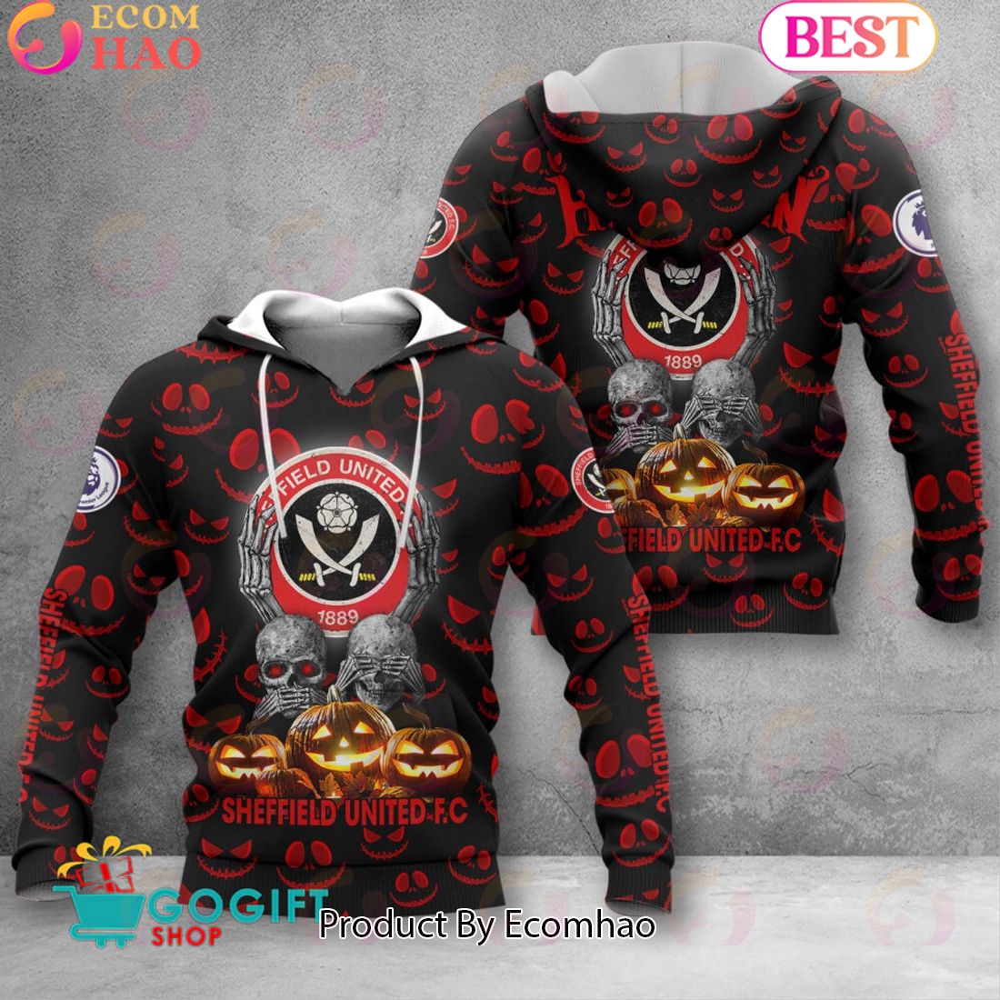  Sheffield United F.C EPL - New Halloween 3D Hoodie