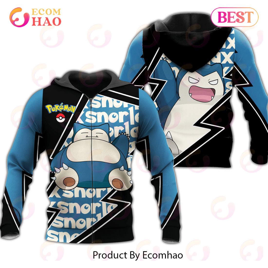 Snorlax Zip Hoodie Costume Pokemon